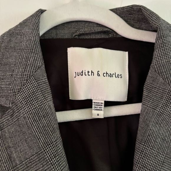 Charcoal Women's Blazer Jacket Judith & Charles Wool Size 8 Made in Canada - Picture 2 of 6